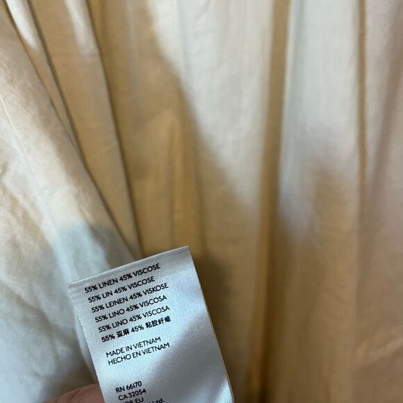 Free People Moonbath Beige Cream Long Sleeve Blouse Women's Size Medium - Picture 5 of 6